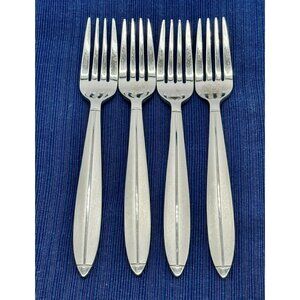Cambridge Silver‎ Stainless Salad Fork 7 1/8 inch Lot of 4 CBS46 Satin Handle